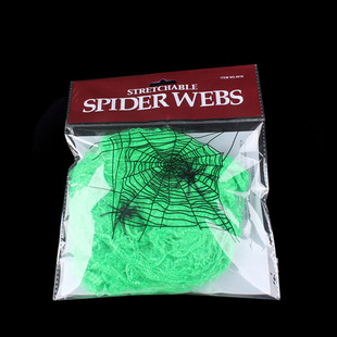Scene Halloween Party Stretchy Scary Props Cobweb Spid White