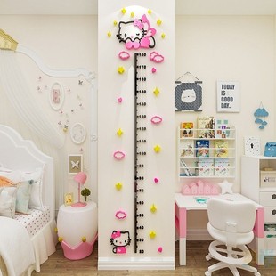 测量身高墙贴亚克力3d立体可移除儿童房装 饰精准贴纸客厅卧室简约