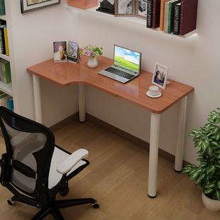 转角电脑桌书桌墙角拐角办公桌L型家用学生写字桌现代简约弧形桌