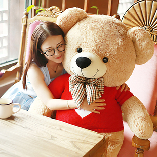 大熊泰迪熊毛绒玩具公仔布娃娃抱抱熊可爱女生日礼物玩偶睡觉熊熊