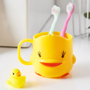 创意儿童刷牙杯小黄鸭杯企鹅杯卡通漱口杯牙刷杯家用可爱水杯洗漱