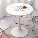 创意网红北欧小圆桌子仿大理石岩板休闲咖啡阳台餐桌简约现代实木