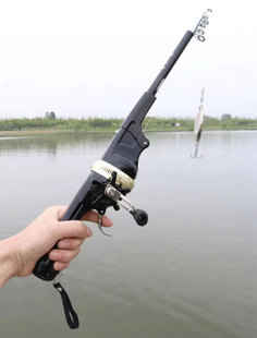 国尚竿轮一体折叠鱼竿黑科技可折叠便携渔竿轻松垂钓不炸线海钓竿