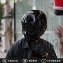 新国标3C加大码 战士组合蝎子头盔复古摩托巡航机车头盔轻便全盔夏
