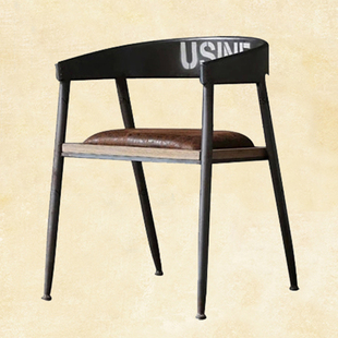 餐椅家用椅子靠背椅铁艺实木现代北欧简约电脑椅休闲奶茶餐桌椅子