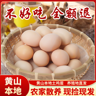 黄山土鸡蛋30枚正宗新鲜土鸡蛋跑山柴鸡蛋安徽农家散养新鲜月子蛋