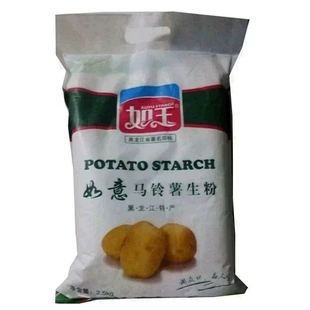 如玉如意马铃薯淀粉黑龙江省土豆面粉新包装 生粉5斤 一袋 包邮