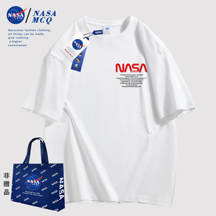 NASA 联名2024新款 T恤DW 百搭字母印花运动时尚 百搭纯棉情侣同款