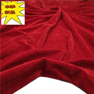 2米红色绒布舞台j背景会q议桌布展示布料装 饰拍摄金丝绒布料台布