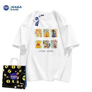 GAME官网联名款 NASA t恤男女潮牌上衣情侣装 新品 T恤X 2024纯棉短袖