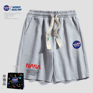 SOLAR联名新款 NASA 男女户外休闲五分裤 2024年夏季 子 情侣运动短裤