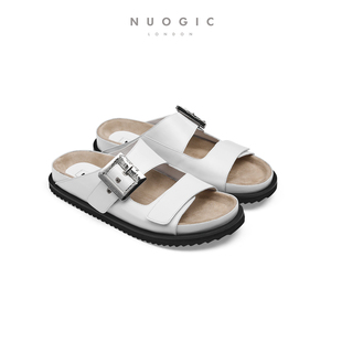 NUOGIC设计师品牌 明星同款 极地系列 钻扣厚底勃肯鞋