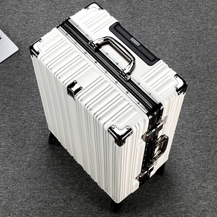 行李箱拉杆箱男24寸大容量铝框箱旅行箱万向轮密码 箱皮箱耐用结实