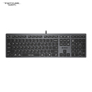 双飞燕官方FX50剪刀脚键盘有线巧克力超薄静音USB笔记本台式 办公