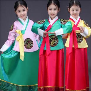 儿童纱韩服朝鲜服装 套国装 3今和服裙韩公主 女童表演服q大长6890