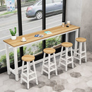 新品 简易靠墙吧台桌家用客厅厨房商用北欧高脚奶茶店小窄桌子