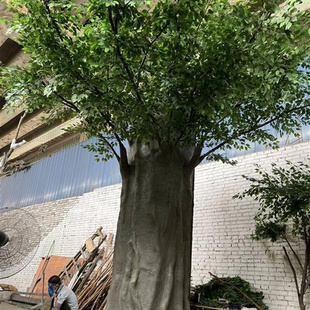 仿真树植物寺庙装 饰许愿树榕树商场景区室外造型树木道具