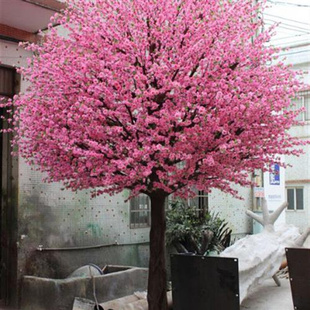 高度仿真树枝塑料树枝装 饰桃花商场景区室内树木造型品