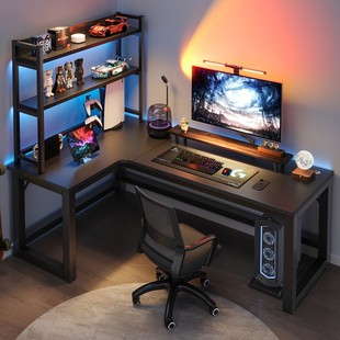 电脑台式 桌转角书桌书架组合一体简约家用卧室学生学习桌写字桌子