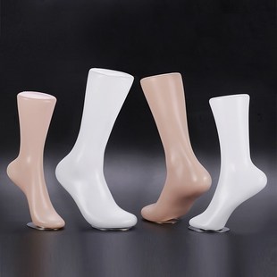 脚模具模型腿展示短袜足膜新款 套袜子男女士脚模特道具袜店