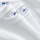 纯棉短袖 回力夏季 纯色透气宽松运动男士 男女款 t恤A 纯白百搭体恤衫
