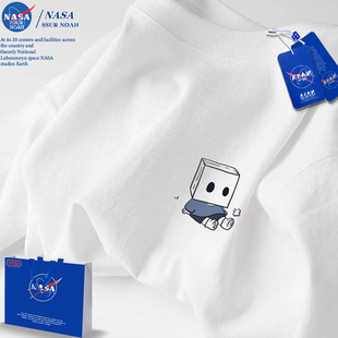 NASA联名短袖 t恤男夏季 衣服 男士 潮流简约小众上衣纯棉体恤男女款