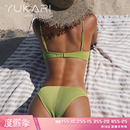 Yukari swim2024新款 夏 性感三点式 比基尼钢托聚拢分体游泳泳衣女