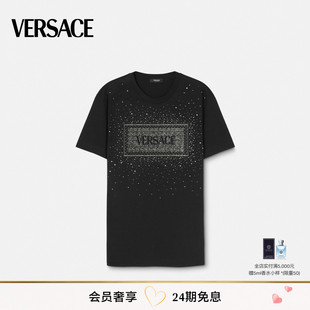 春夏新品 水晶90年代复古风Logo VERSACE 范思哲 T恤 男士