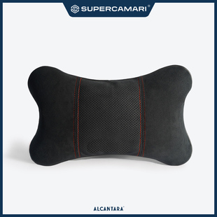 Alcantara汽车骨头枕护颈枕靠枕适用于奥迪奔驰宝马特斯拉