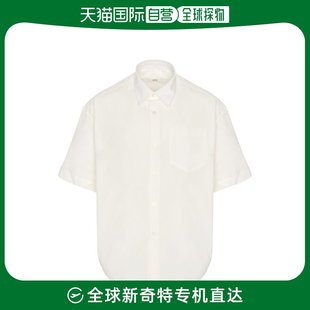 净版 韩国直邮AMI 衬衫 简约系扣翻领男士 白色 短袖