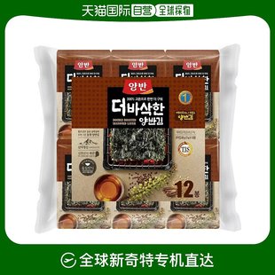 韩国直邮YANGBAN海苔300度高温烤制脆香即食紫菜120包寿司零食