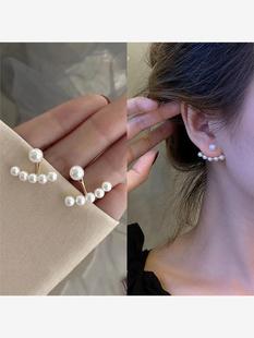 韩国复古珍珠耳环S925银短款 ins冷淡风气质耳饰 简约高级感耳钉女