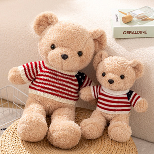 穿毛衣泰迪熊毛绒玩具棕色小熊公仔玩偶小号抱抱熊可爱儿童礼物