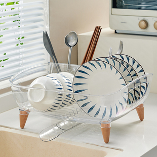 碗筷收纳盒碗柜厨房沥水放碗箱装 碗碟盘餐具家用碗架沥水碗碟架大