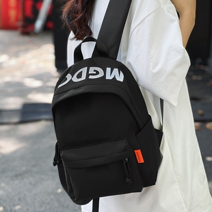 小包包背包女书包2024新款 设计大学生旅游双肩包黑色轻便女生 时尚
