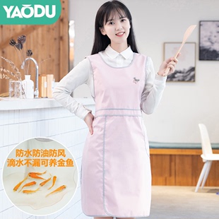 围裙女厨房家用2023新款 防水防油时尚 工作服大人罩衣 可爱日系韩版