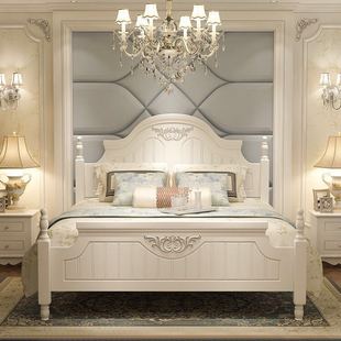 田园风格 床韩式 组合 双人床欧式 1.5公主床1.8米结婚床卧室家具套装