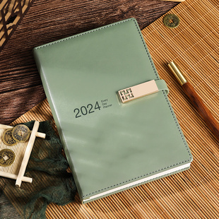 2024年日程本365天每日计划本一日一页时间管理效率手册日历计划本中国风日记本工作日志笔记本子定制记事本