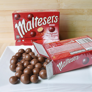 Maltesers麦丽素澳洲麦提莎进口牛奶巧克力麦芯球黑巧90g盒装 礼物