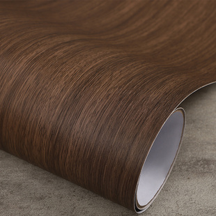 棕色贴纸加厚木纹自粘桌面柜子木板皮胡桃木音箱门翻新木纹纸贴皮