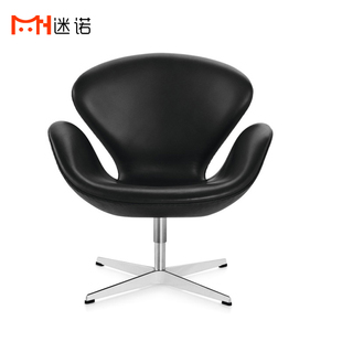 北欧设计师创意轻奢单人沙发椅天鹅椅Swan chair布艺椅会客接待椅
