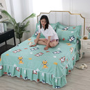 加厚水洗棉床裙单件韩式 公主风床上用品床单子套床盖床笠被单床罩