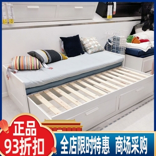 宜家百灵收纳储物沙发床拼接伸缩床多功能坐卧两用床框架国内代购