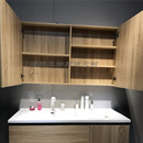 北欧高端定制浴室柜镜柜组合实木镜箱洗脸盆卫生间吊柜挂墙式 墙柜