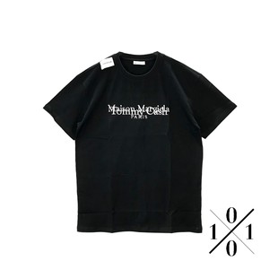 官网订单 Cash黑色刺绣LOGO短袖 Maison Margiela T恤MM6 Tommy