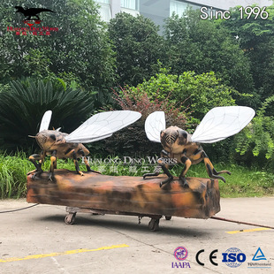 自贡源头设计制作仿真昆虫机械电动蜜蜂可动森林主题产品