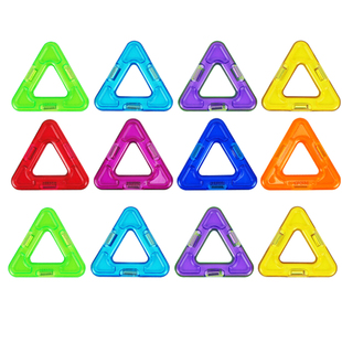 琛达MAGSPACE磁力片单片配件建构片三角形正方形菱形磁力积木玩具