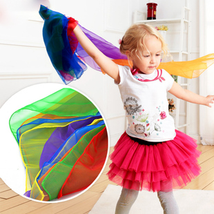 奥尔夫天地Orffworld品牌优质纱巾6条彩色六色幼儿园游戏玩具中国
