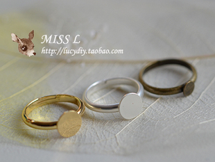 TJ01 保色 环保 Miss 简单好用 可粘式 铜镀金色 戒指圈