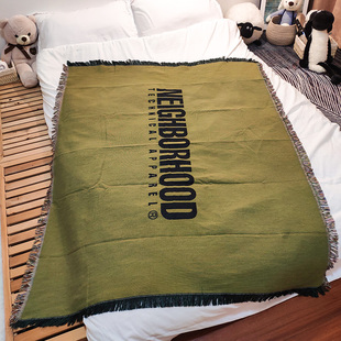 露营小毯子床上用北欧风休闲毯办公室午睡盖毯飞机毯ins风 针织毯